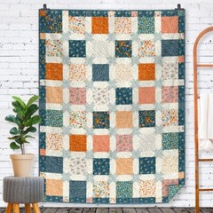 Stephanie 5″ charm pack floral Goldfish squares by Clothworks Quilt Fabric