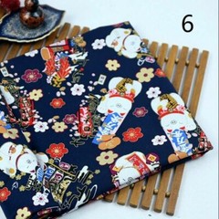 Japanese Fabric Cotton Shiba Inu Dog Pig Print Kimono Curtain Craft Clothes Trim