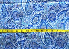 1 yd 100% Cotton Fabric Paisley in Various Blues