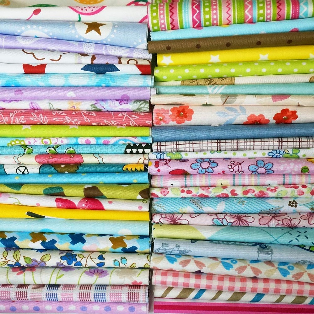 Quilting Fabric, Misscrafts 100pcs 6″ x 6″ (15x15cm) Cotton Craft Fabric Bund…