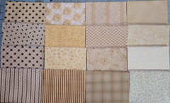 Quilt Shop Quality 16 FQs 4 Yds Cotton Fabric Civil War Repro Assorted Neutrals