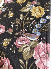 Vintage NOS Floral Print Fabric 2 Yards 45″ Wide Medium Weight Cotton? Unused
