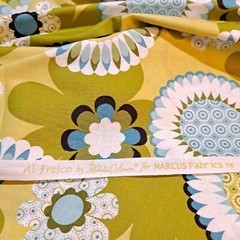 Al Fresco Michele D’amore Marcus Cotton Fabric 1 Yard Green Blue Floral Quiltin