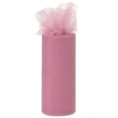Rosy Mauve Tulle Fabric – 6 Inches Wide X 25 Yards (01109)