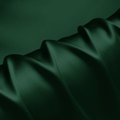 Hunter Green 100% Pure Mulberry Silk Fabric by the Yard