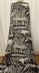 100% Cotton Batiste Black White Palm Print Fabric By The Yard 58″ Wide