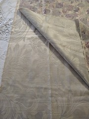 Jacquard Tapestry Drapery Fabric Roses Mauve Pink Gold 40″ Long x 56″ Wide