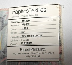 Papiers Textiles Floral Upholstery Fabric Sample Remnant 24″ x 27″ W Germany