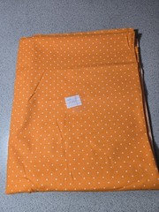 Orange White Polka Dot Fabric Unbranded 3 Yards 108 X 44