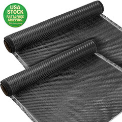 Carbon Fiber Fabric Roll 2X2 Twill Weave 3K 6.5Ft X 12 Inch 2 Rolls
