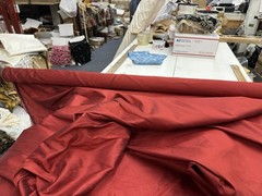 Faux Dupioni Fabric 54” Width Sold By The Yard Red Wine￼
