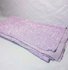 Lavender Textured Minky Fabric Remnant 50 in Wide x 1.5 Yards