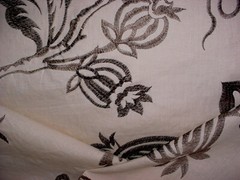 2-3/4Y Lee Jofa 2012124 Brimham Mocha Embroidered Jacobean Upholstery Fabric