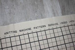 VTG Knitting Machine Pattern Service Seattle Washington Numbered Grid Fabric NEW