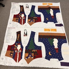 Dream Spinners Cranston Christmas Vest Cut & Sew Fabric Panel