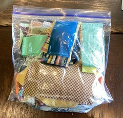 Cotton Quilting Fabric Scraps Lot, Multicolor Assorted Pattern Squares, 1 Pound