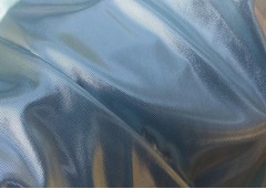 Liquid Silver Blue Sparkle One-Way Stretch Fabric Dance Costume, Clothing f0028