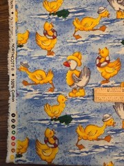 Northcott Fabric Puddle Ducks Sue Kruger Running Raincoat Water Scenes 3 Yards
