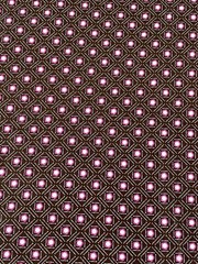 5.7 Yds Jo-Ann Pink Brown Geometric Print Quilting Cotton Fabric 44″W x 208″L