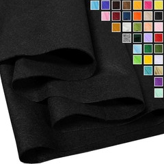 Black Felt Fabric 36″ X 36″(1 Square Yard), 1.6mm Thick Soft X 36″,
