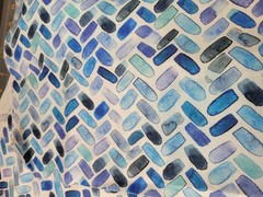 Blue & Gold Upholstery Fabric Bundle Light to Medium Weight Sewing Destash