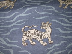 10 YDS BRENTWOOD TIBETAN TIGER ANIMAL DRAPERY UPHOLSTERY FABRIC FOR LESS