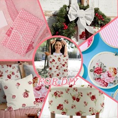 42Pcs Pink Charm Packs for Quilting, 100% Cotton Fabric Squares 5 x 5Inch Pre…