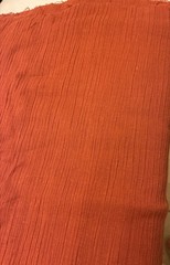 Crinkle Cotton Fabric 37”x 115” Solid Brown Color New