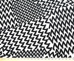 Liverpool Fabric-Black White Crayon Marks-LVPR035-Sold by the Yard