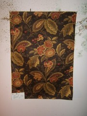 Kravet, Godwit, Floral/Paisley Remnants, 18″ W X 25″ L, Color Brown