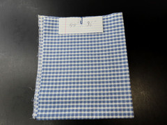 Unknown Mfg Blue Check Plaid Pattern 36″x44″ Fabric