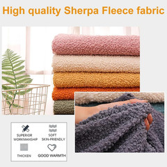 Long Pile Sherpa Fleece Fabric Square Patches for Crafts 20X20In 50X50Cm Faux Fu