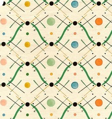 OTTOLINE CURTAIN FABRIC “IMPROVISATION 1 – GREEN” 2 METRES 100% LINEN