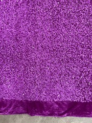 Stephanie ORCHID Overlap Sequins on MAGENTA Stretch Velvet Fabric by the Yard f