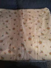 COTTON FABRIC LOT – LIGHTWEIGHT OFF-WHITE/CREAM FLORAL TEXTURED EYELET