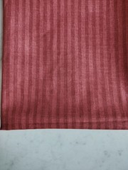 RARE Vintage Waverly Screen Print Burgundy Red Stripe Fabric Wall Street 4 yds