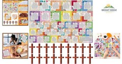 Burlywood Pocket Prayer Quilt Panel with 37 Prayer Pockets for Personalization