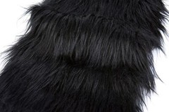10″ X 20″ Inches Black Faux Fur Fabric Square Patches for Crafts Sewing Costu…