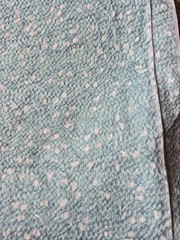 2 Yds 41 Inches Wide Seersucker Lt Blue With White Tulips Fabric