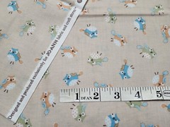 Lot BABY CHILDREN ANIMALS 5 Half Yards 1 Panel 4 Yards Cotton Fabric Bundle