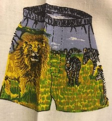 New Boxer Shorts 100% Cotton Sewing Material Fabric Panel Lion M L XL Boys