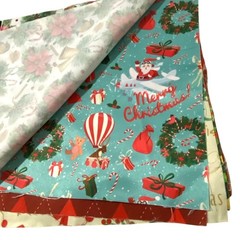 Christmas Holiday Fabric Squares Novelty Classic Prints 9.75″ Sewing Quilting