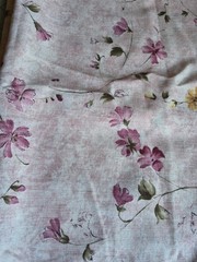 3 Yds 60 Inches Wide Pink Floral Linen Like Fabric By Omega Textiles Corp 1995