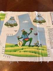 MMFab Inc Fairy Tale Frogs Jumper Top Fabric Panel Size 2, 4, 6, 8