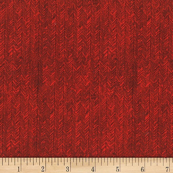 24/7: Herringbone By Hoffman Fabrics – Red #X5684-5