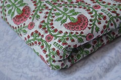 Hand Block Printed Fabric 100%Cotton 4 Yard NO TARRIF CHARGES 100%✅ ZK_133