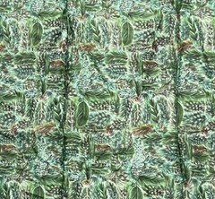 2 Yard Green Printed Cotton Fabric 40” Width