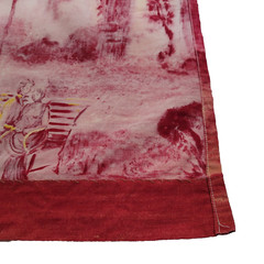 Victorian Lovers in the Park Vibrant Fabric Art Panel Wall Hanging Table Cover