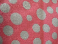 MutiSize Dots Silver on Coral-Pink Fabric Michael Miller BTFQ 18×22 Cotton Quilt