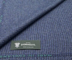 Blue Black Small Check Wool Fabric Suiting Fabric By Dormeuil, 2.50m x 1.50m